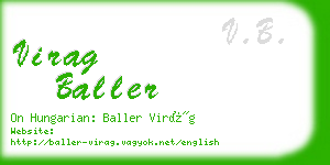 virag baller business card